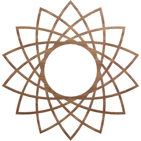 Ekena Millwork Eleanor Wood Fretwork Pierced Ceiling Medallion, Walnut, 32"OD x 12 3/8"ID x 1/4"T CMWP32X32X0250EAWA
